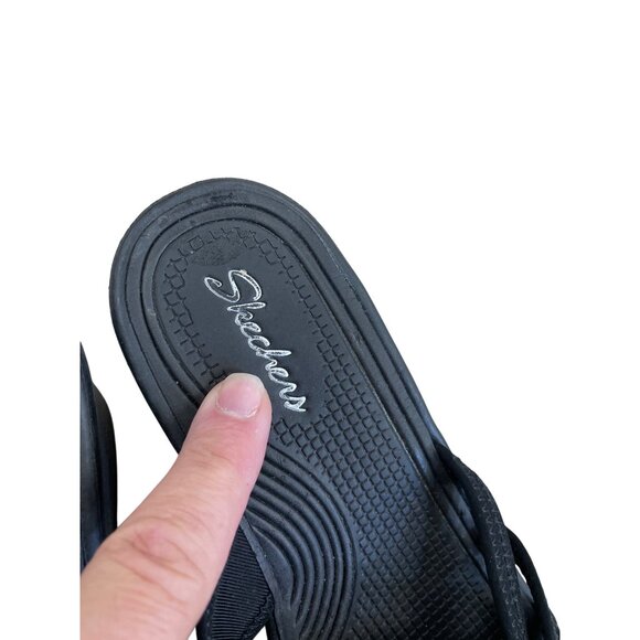 Skechers Womens Black Wedge 2.5" Heel Slip-On Sandals Size 9 SKU 8349 - Picture 13 of 15